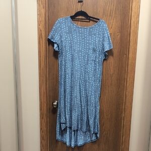 LuLaRoe Blue High-Low Sundress Casual